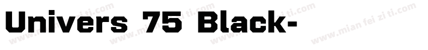 Univers 75 Black字体转换